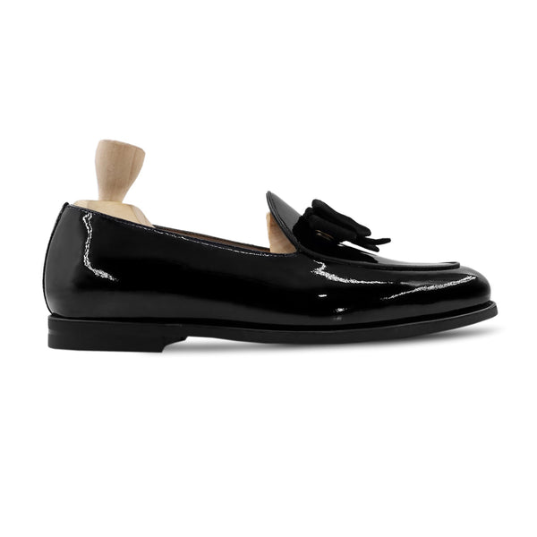 Garnel - Men's Black Patent Leather Loafer