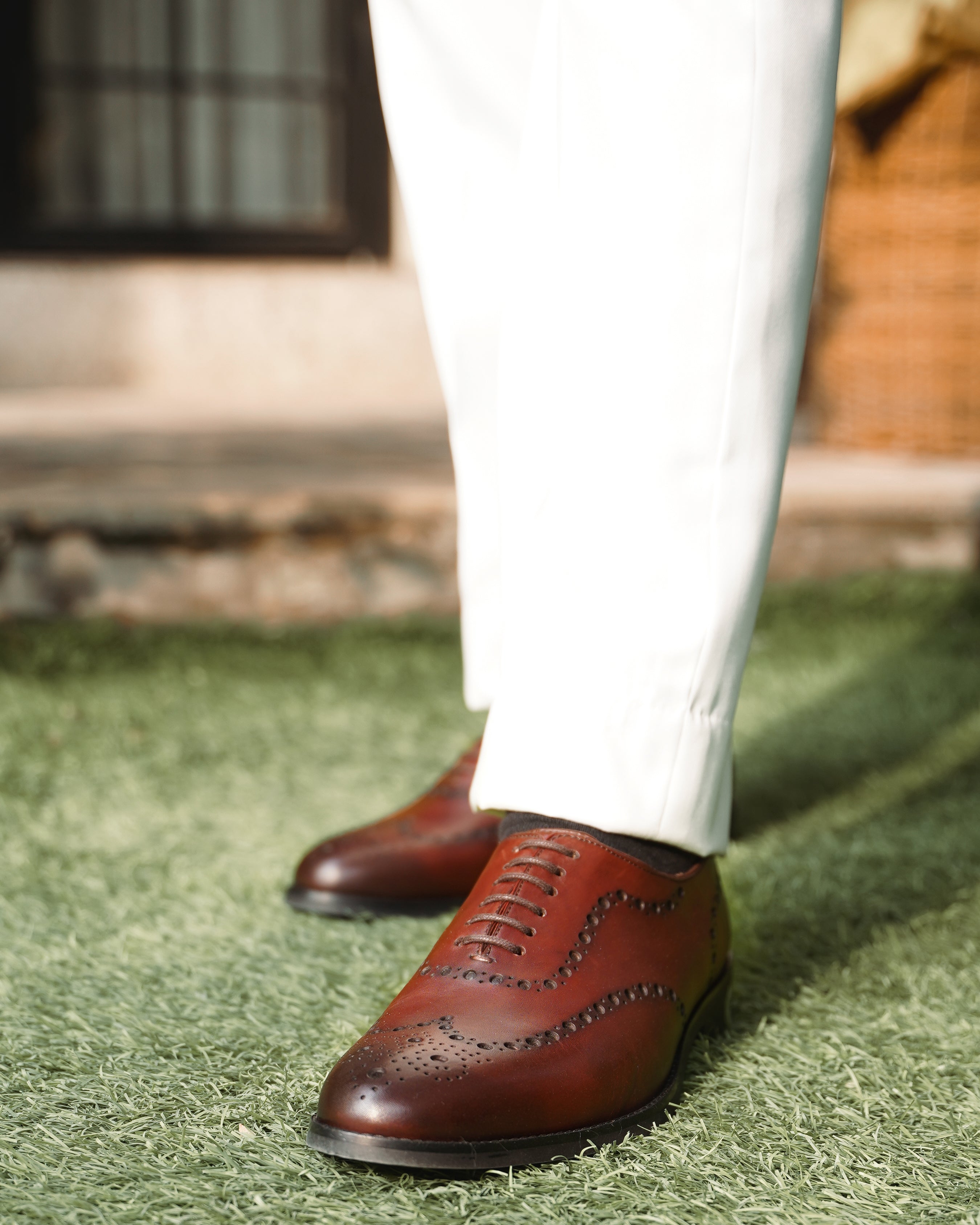 Bristol - Men's Oxblood Calf Leather Wholecut Shoe