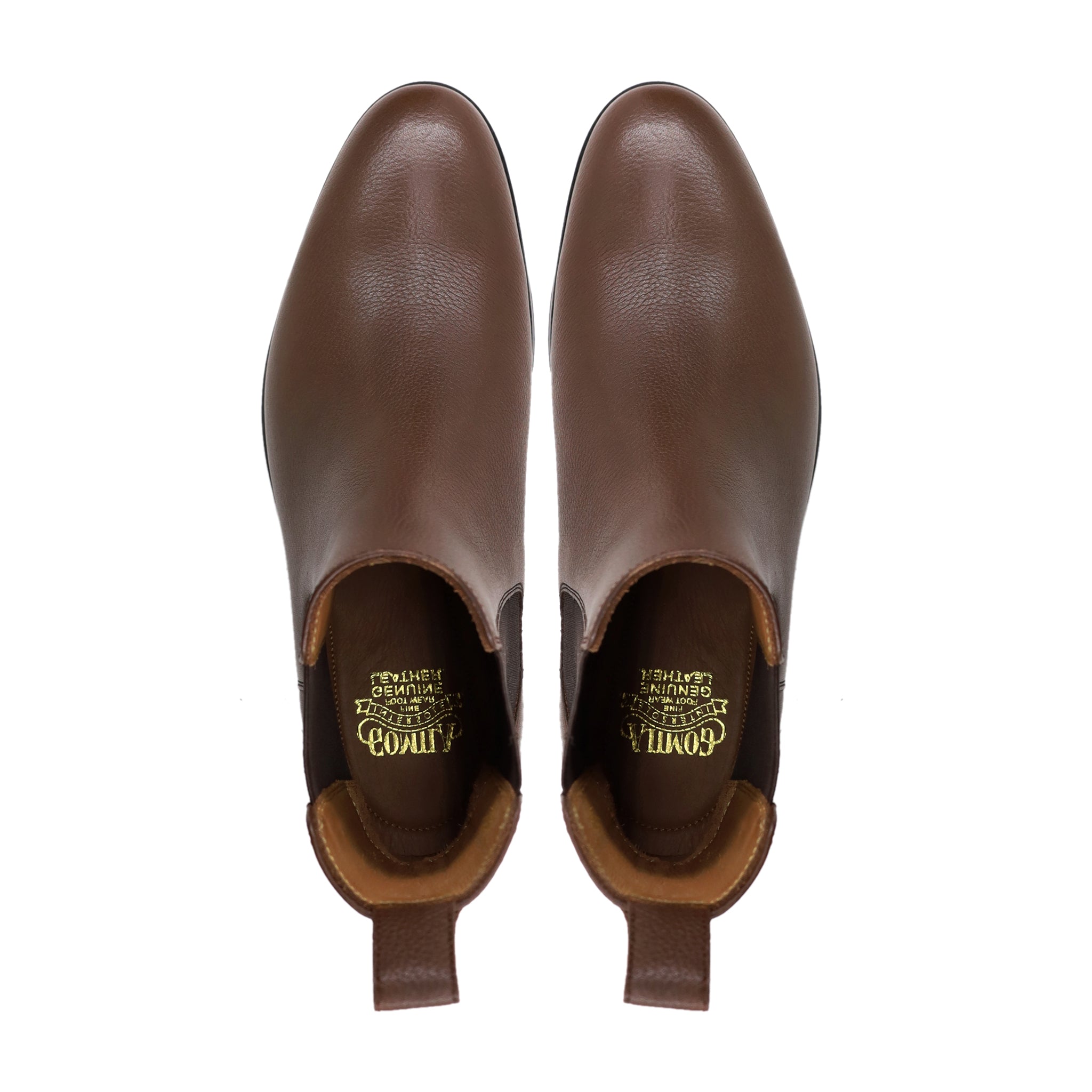 Arata - Brown Pebble Grain Leather Chelsea Boot