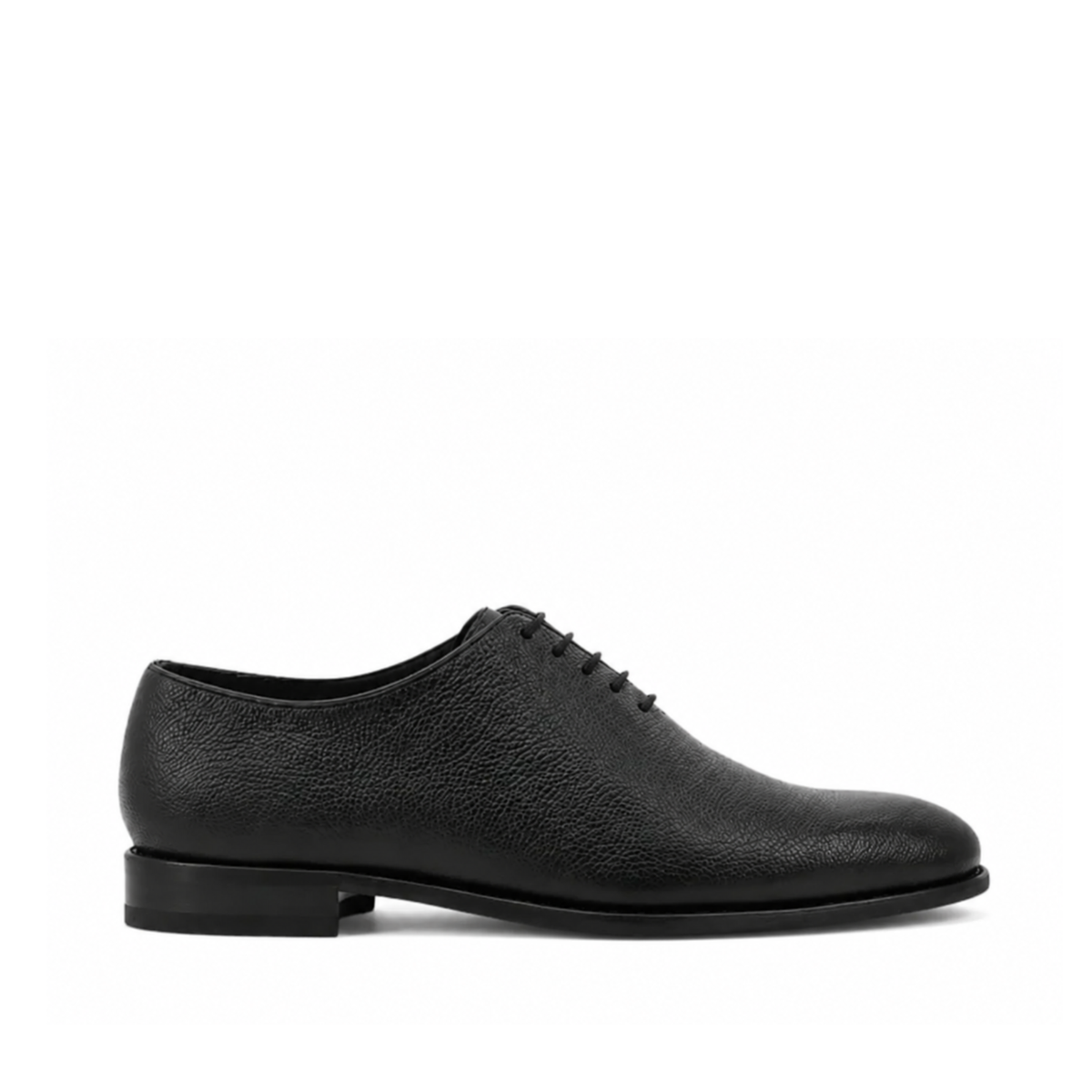 Bauska - Men's Black Pebble Grain Leather Wholecut Shoe