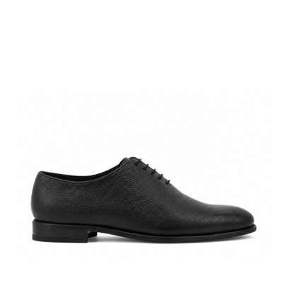 Bauska - Men's Black Pebble Grain Leather Wholecut Shoe