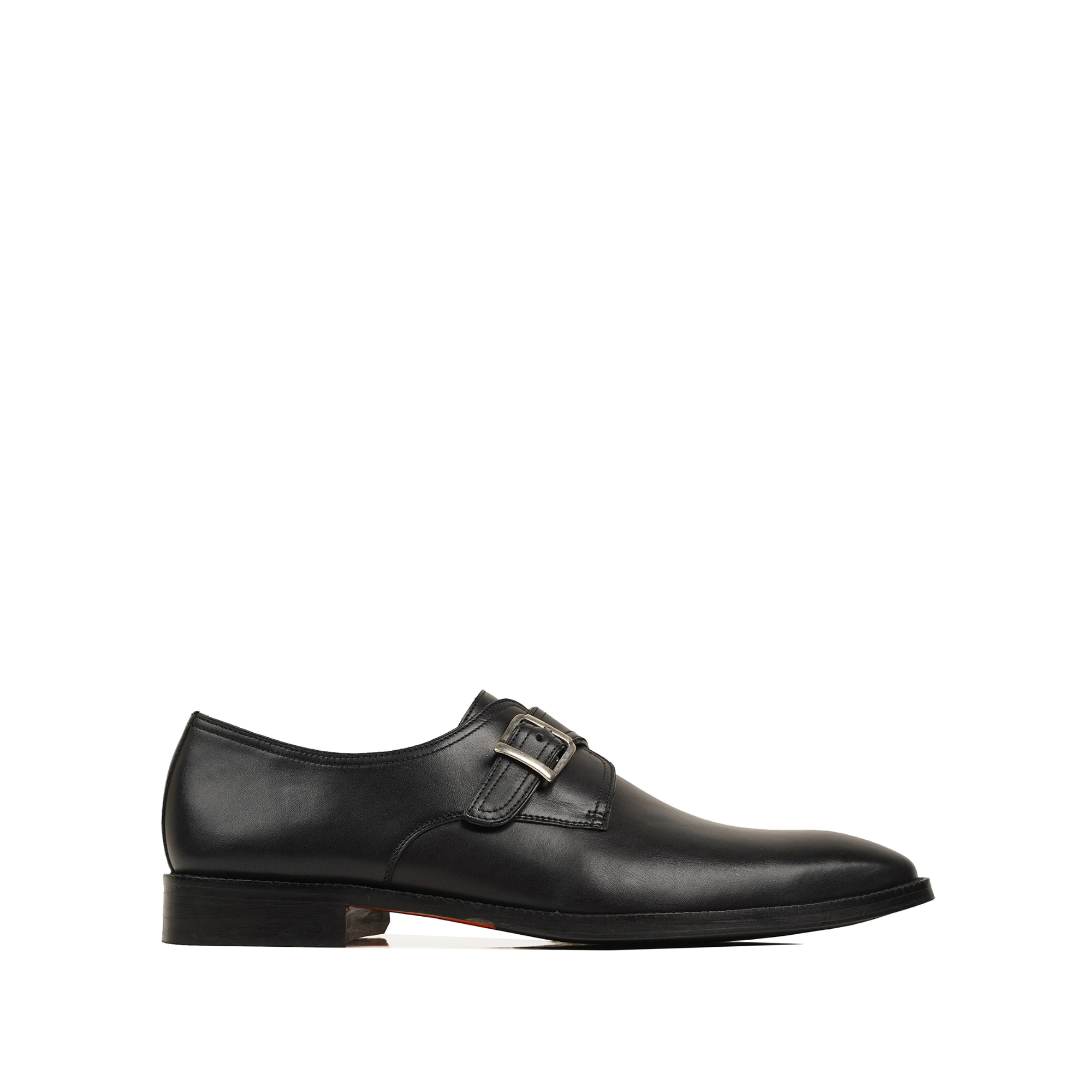 Bazuka - Men's Black Calf Leather Single Monkstrap