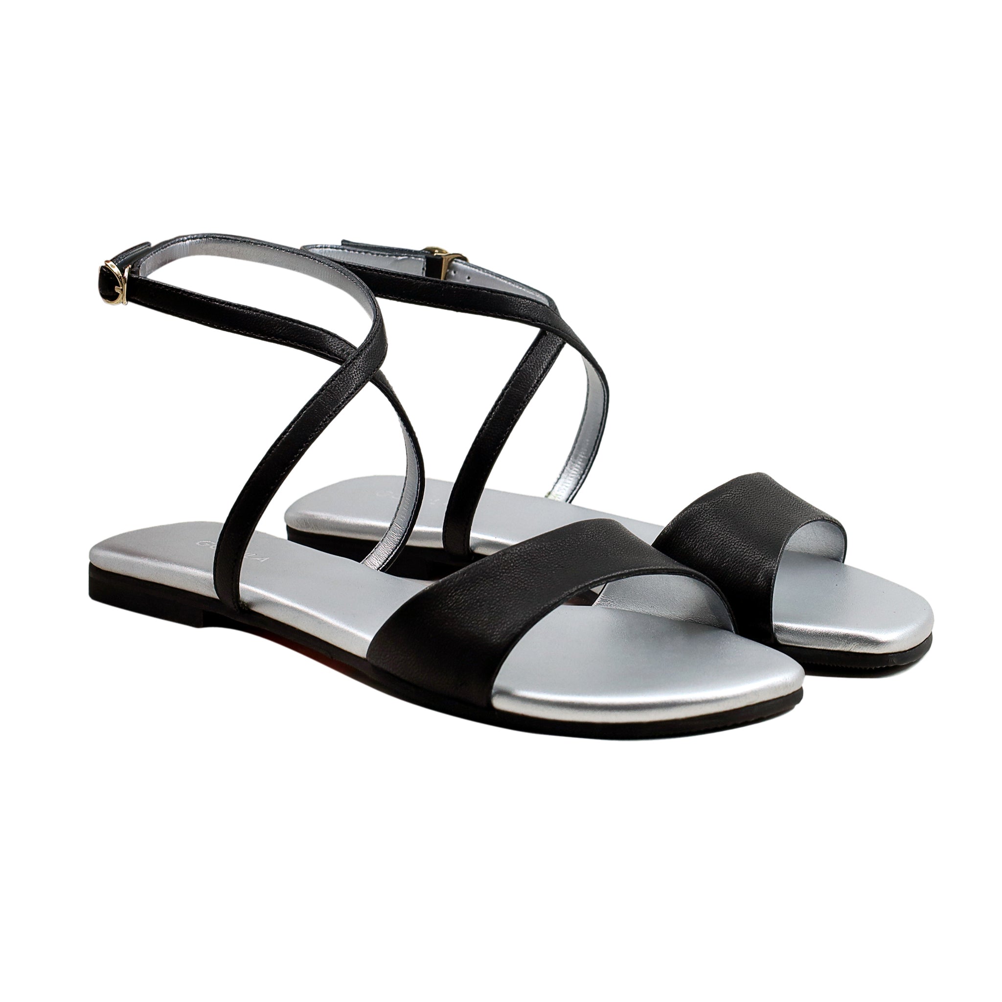 Annabelle - Women's Silver Gray Strapped Sandal