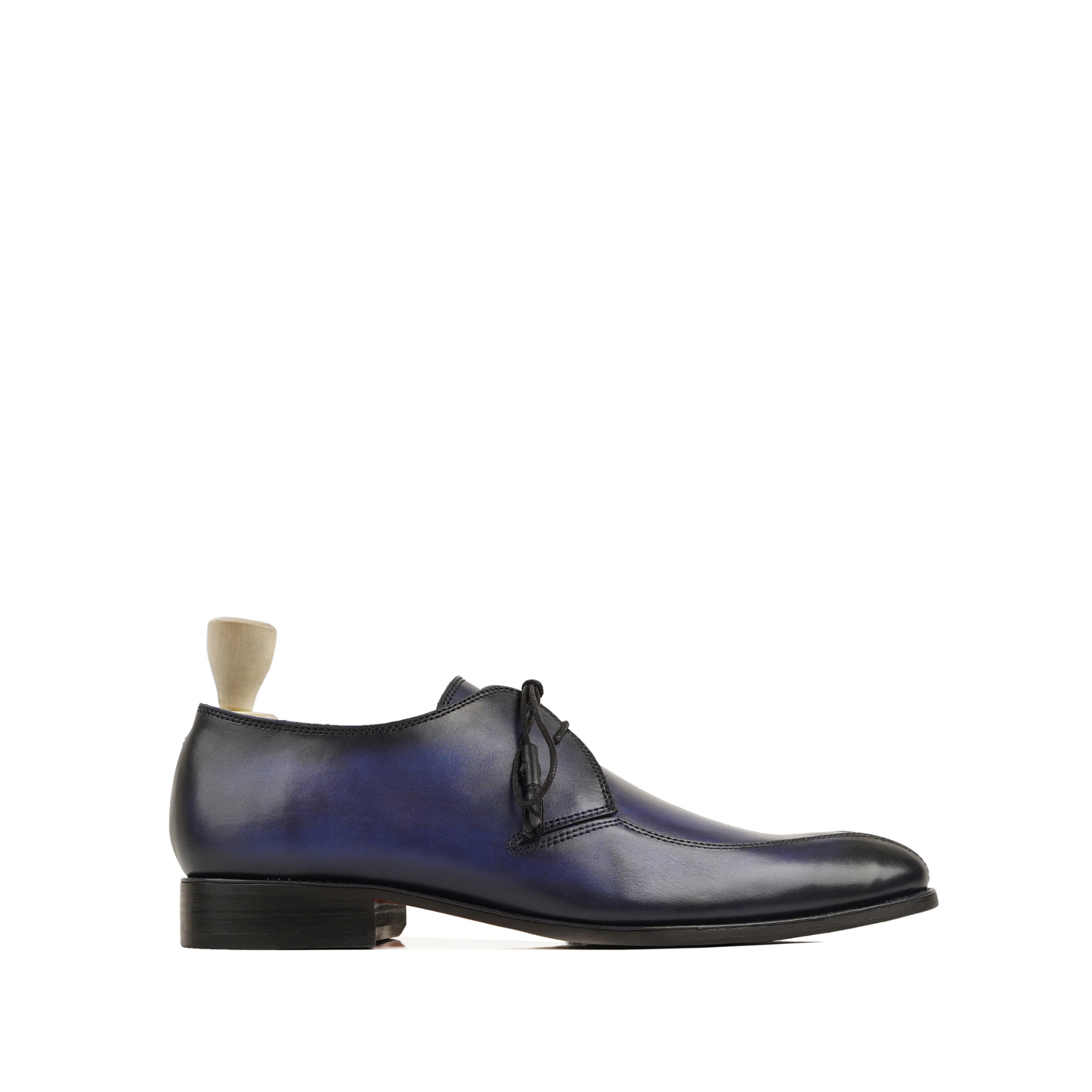 Berke - Men's Burnished Blue Calf Leather Derby Shoe