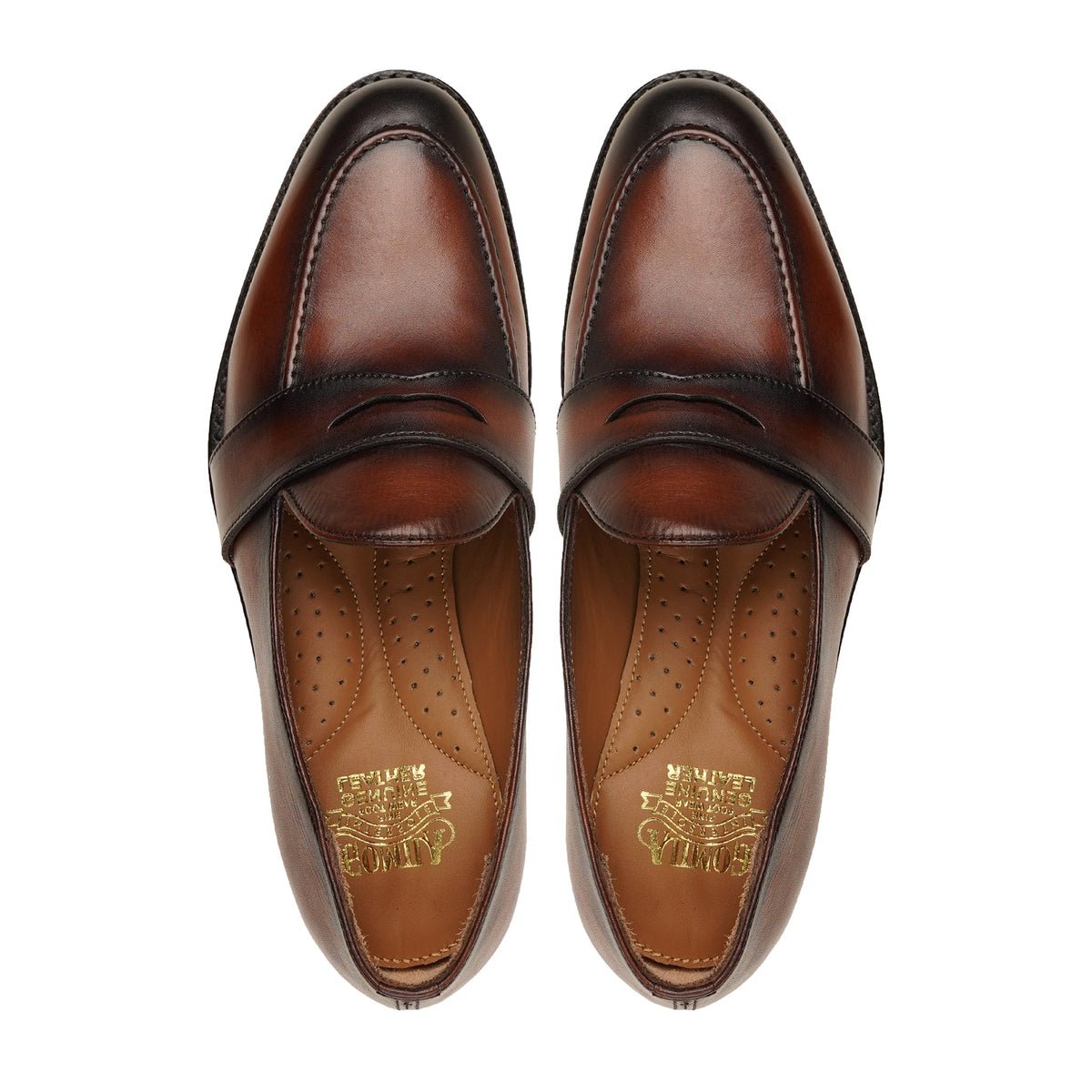 Bibai - Men's Burnished Tan Calf Leather Loafer