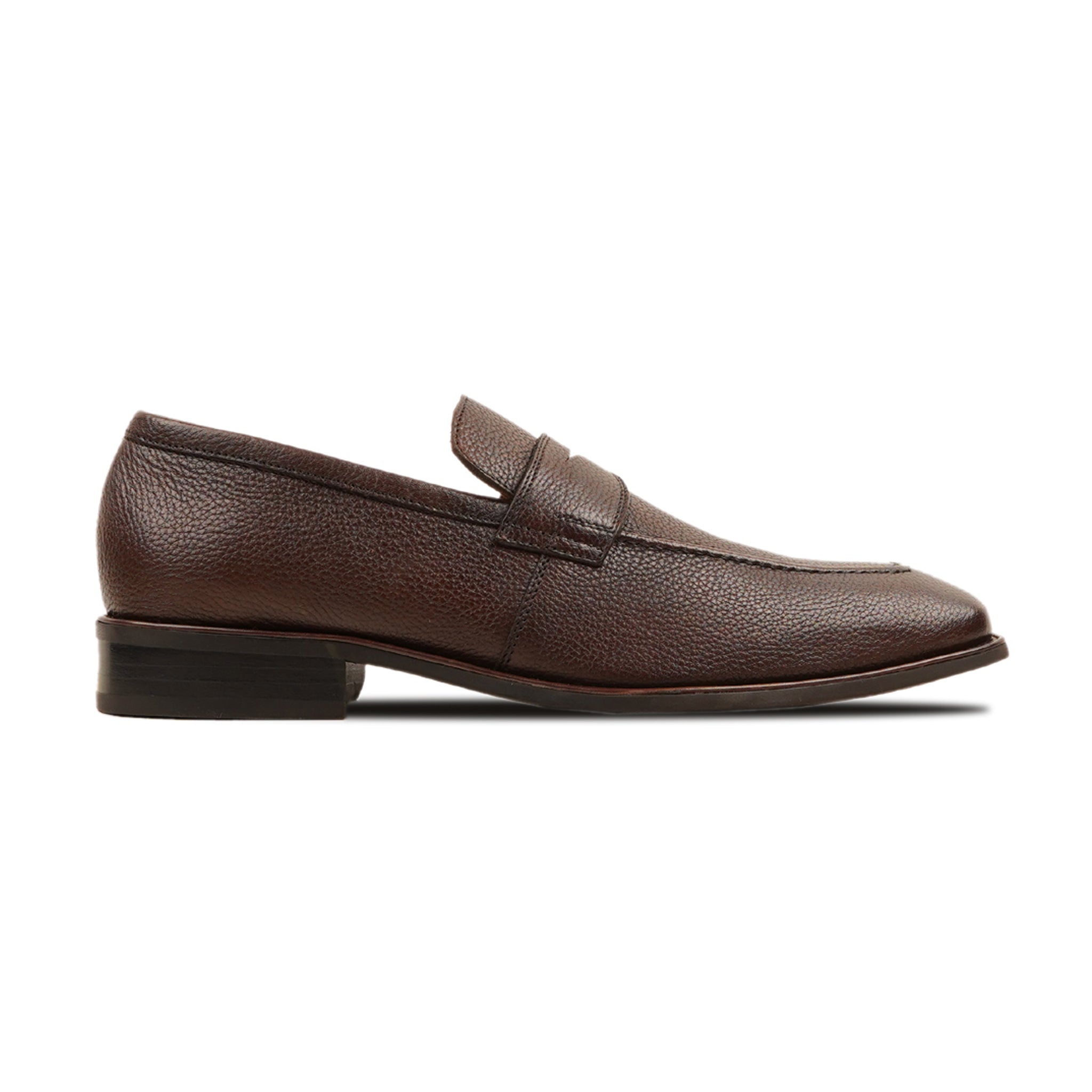 Blitzer - Men's Dark Brown Pebble Grain Loafer