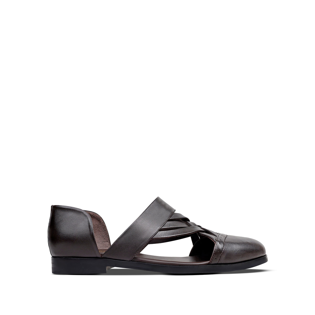 Beom - Men's Dark Brown Calf Leather Sandal