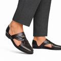 Beom - Men's Dark Brown Calf Leather Sandal