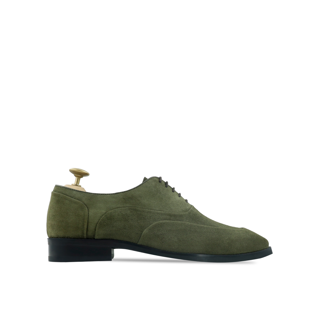 Bokken - Men's Olive Green Kid Suede Oxford Shoe