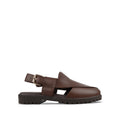 Bronx - Men's Chocolate Brown Pebble Grain Leather Sandal