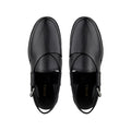 Bronx - Men's Black Pebble Grain Leather Sandal