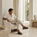 Bronx - Men's Chocolate Brown Pebble Grain Leather Sandal
