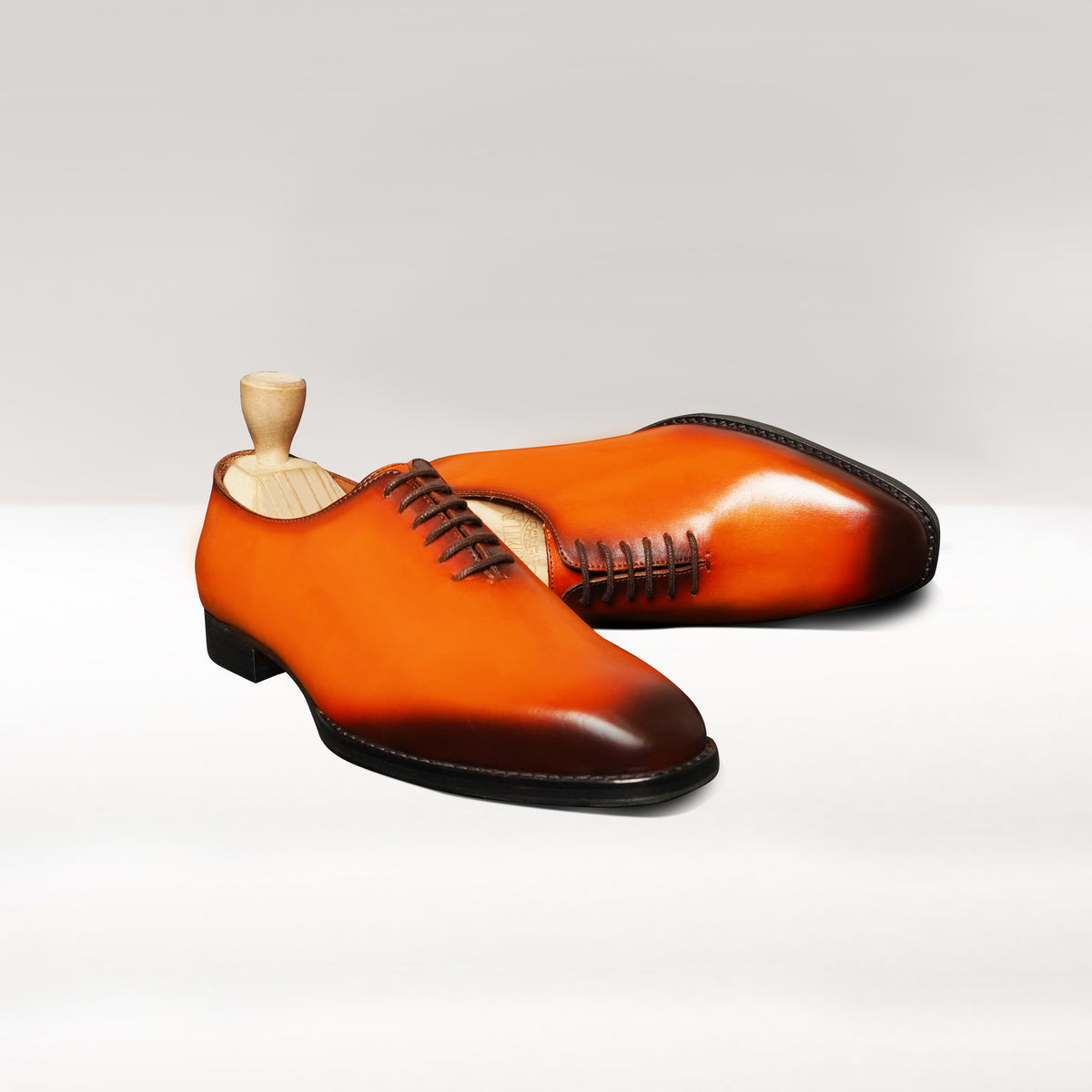 Dino - Men's Burnished Tan Patina Calf Leather Wholecut Shoe