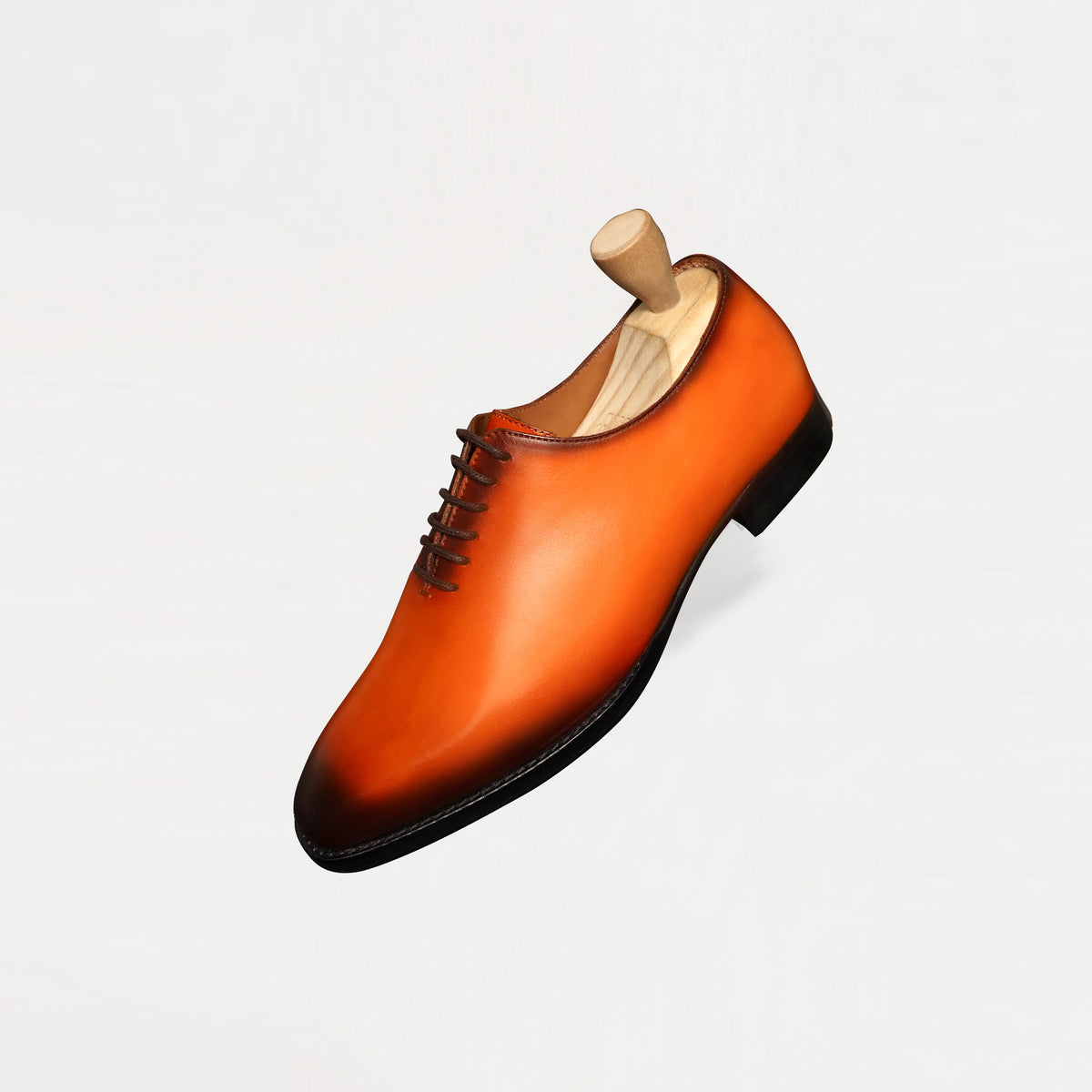 Dino - Men's Burnished Tan Patina Calf Leather Wholecut Shoe