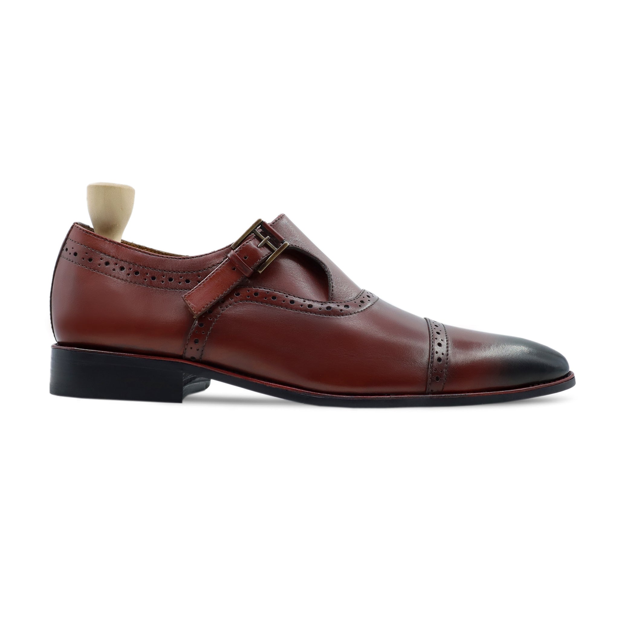 Pablito - Men's Oxblood Calf Leather Single Monkstrap