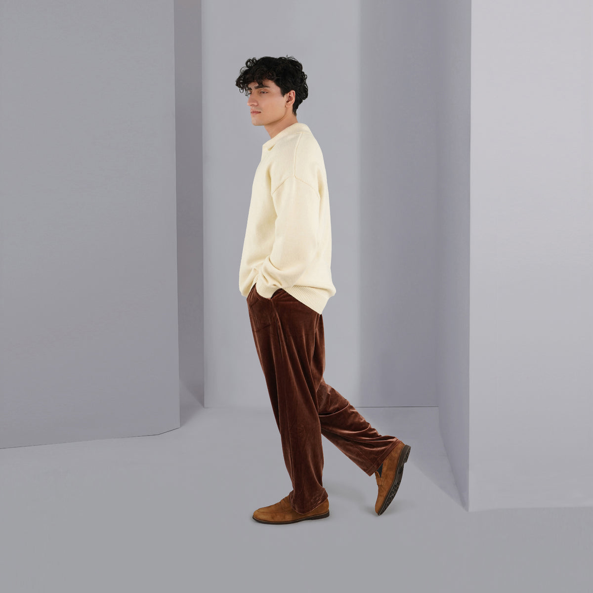 Lodzy - Men's Camel Kid Suede Loafer