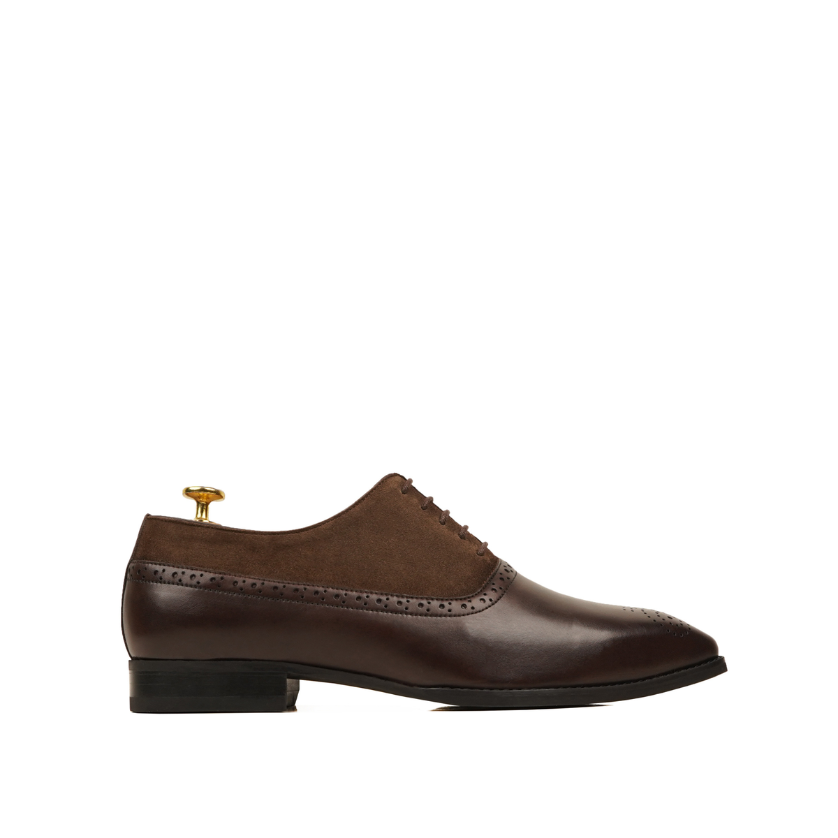 Cedro - Men's Dark Brown Kid Suede Oxford Shoe