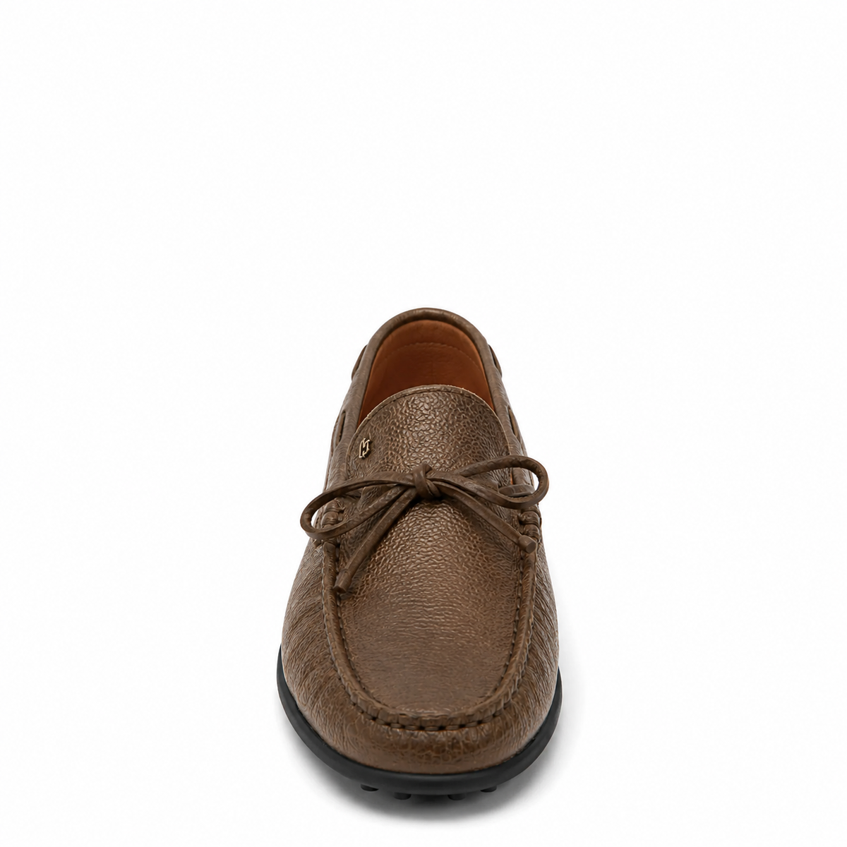 Solex - Men's Brown Pebble Grain Leather Driver Shoe
