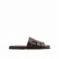 Caswell - Men's Dark Brown Calf Leather Slipper