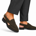 Mariano - Men's Olive Green Suede Sandal