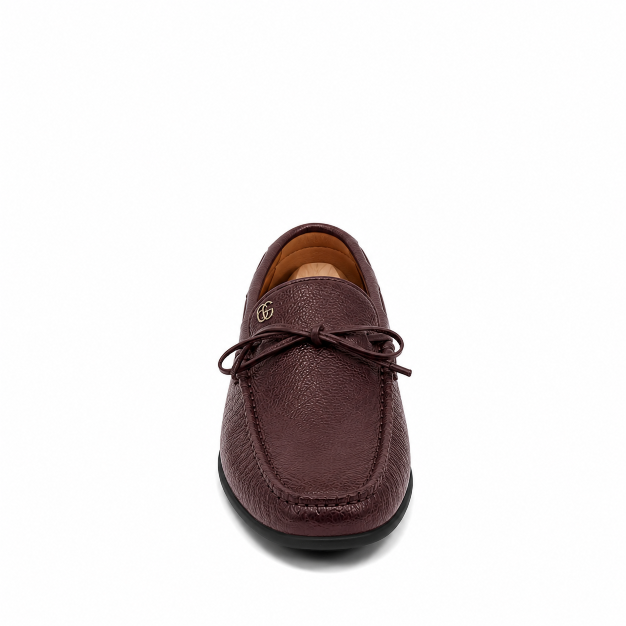 Solex - Men's Oxblood Pebble Grain Leather Driver Shoe