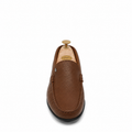 luis - Men's Brown Pebble Grain Leather Driver Shoe