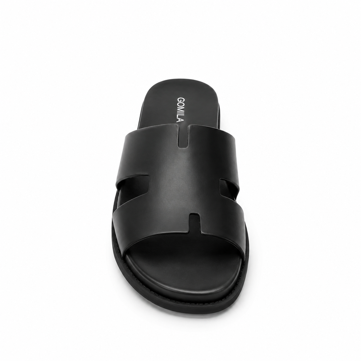 Fable - Men's Black Calf Leather Slipper