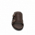 Ozzy - Dark Brown Calf Leather Slipper