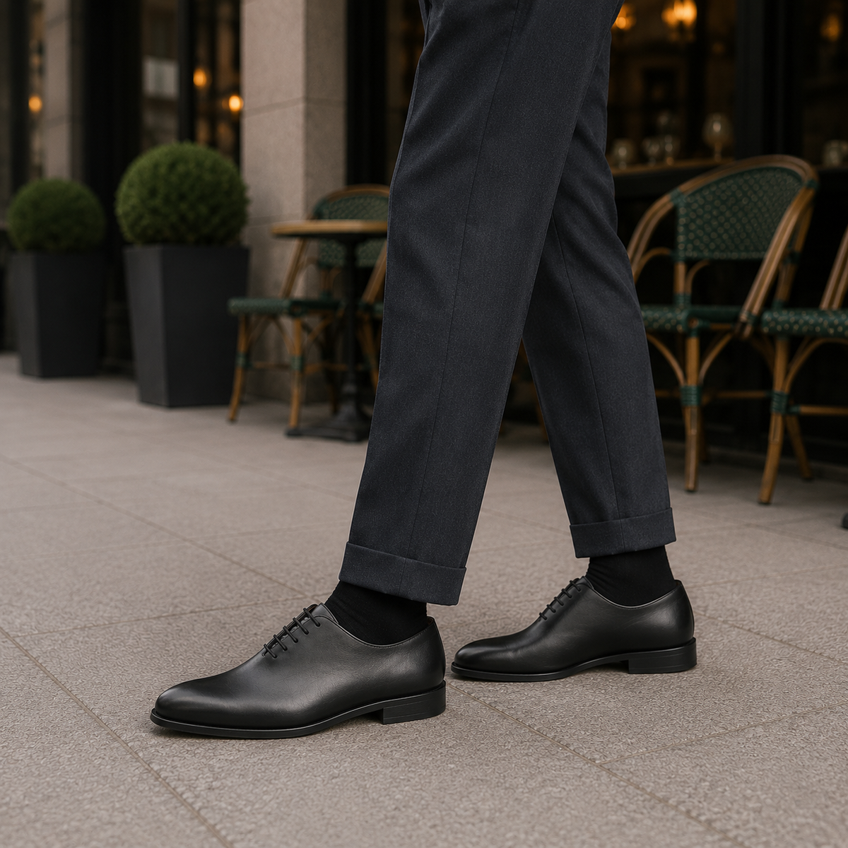 Lagoon - Men's Black Calf Leather Wholecut Shoe