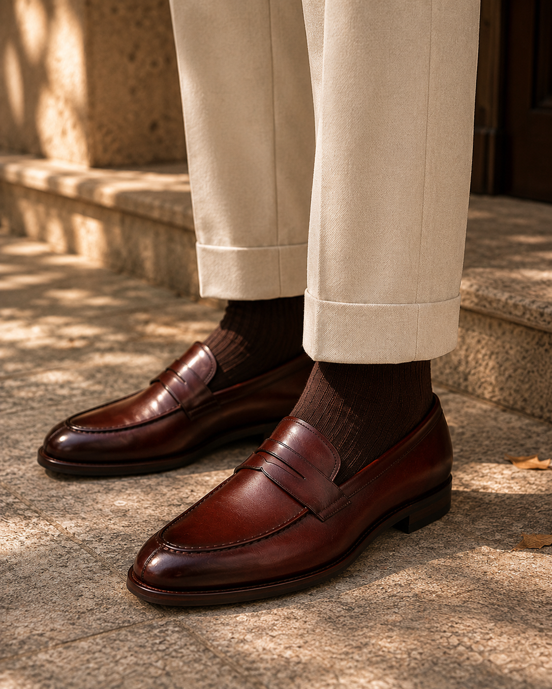 Alton - Men's Oxblood Calf Leather Loafer