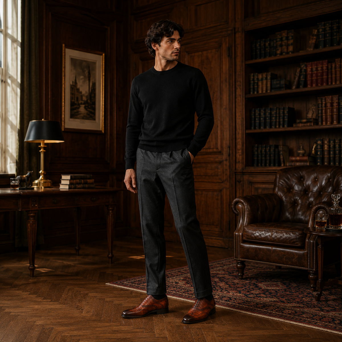 Altona - Men's Brown Patina Calf Leather Oxford Shoe