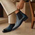 Miho - Men's Burnish Blue Calf Leather Chelsea Boot