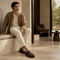 Bronx - Men's Oxblood Pebble Grain Leather Sandal