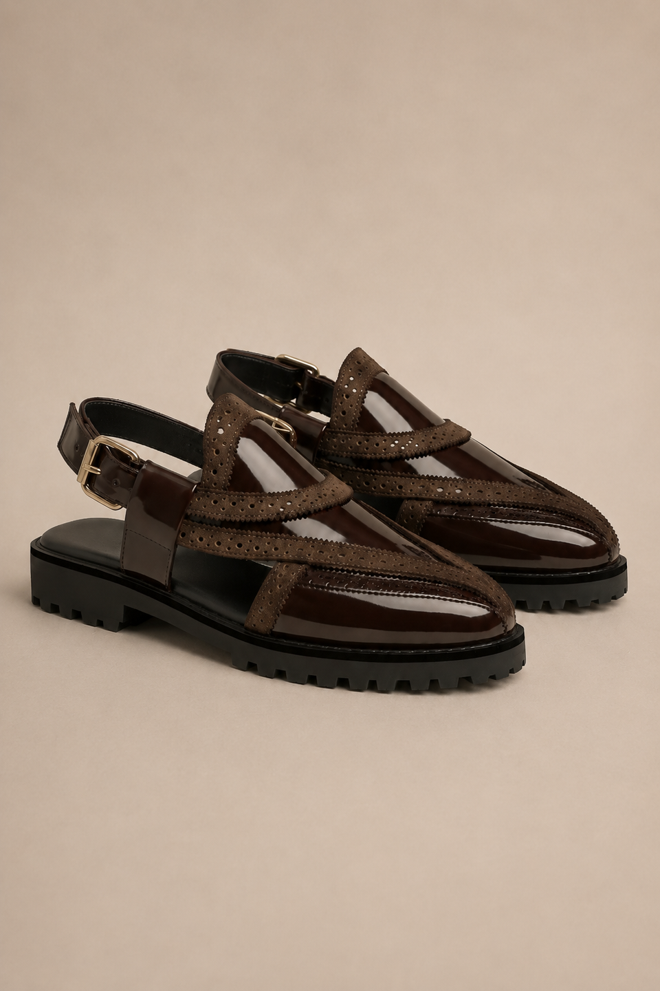 Musina - Dark Brown Box Leather Sandal