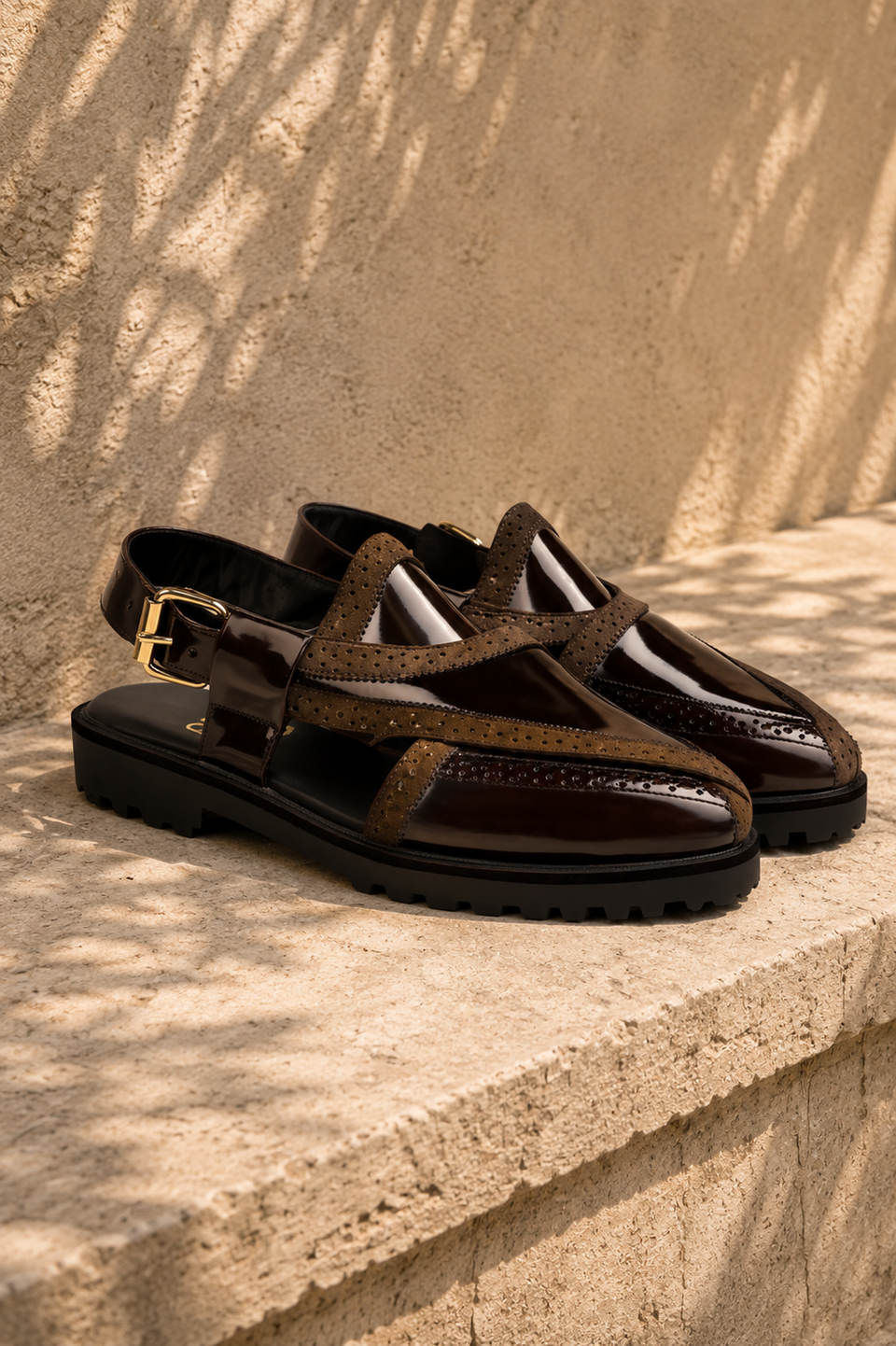 Musina - Dark Brown Box Leather Sandal