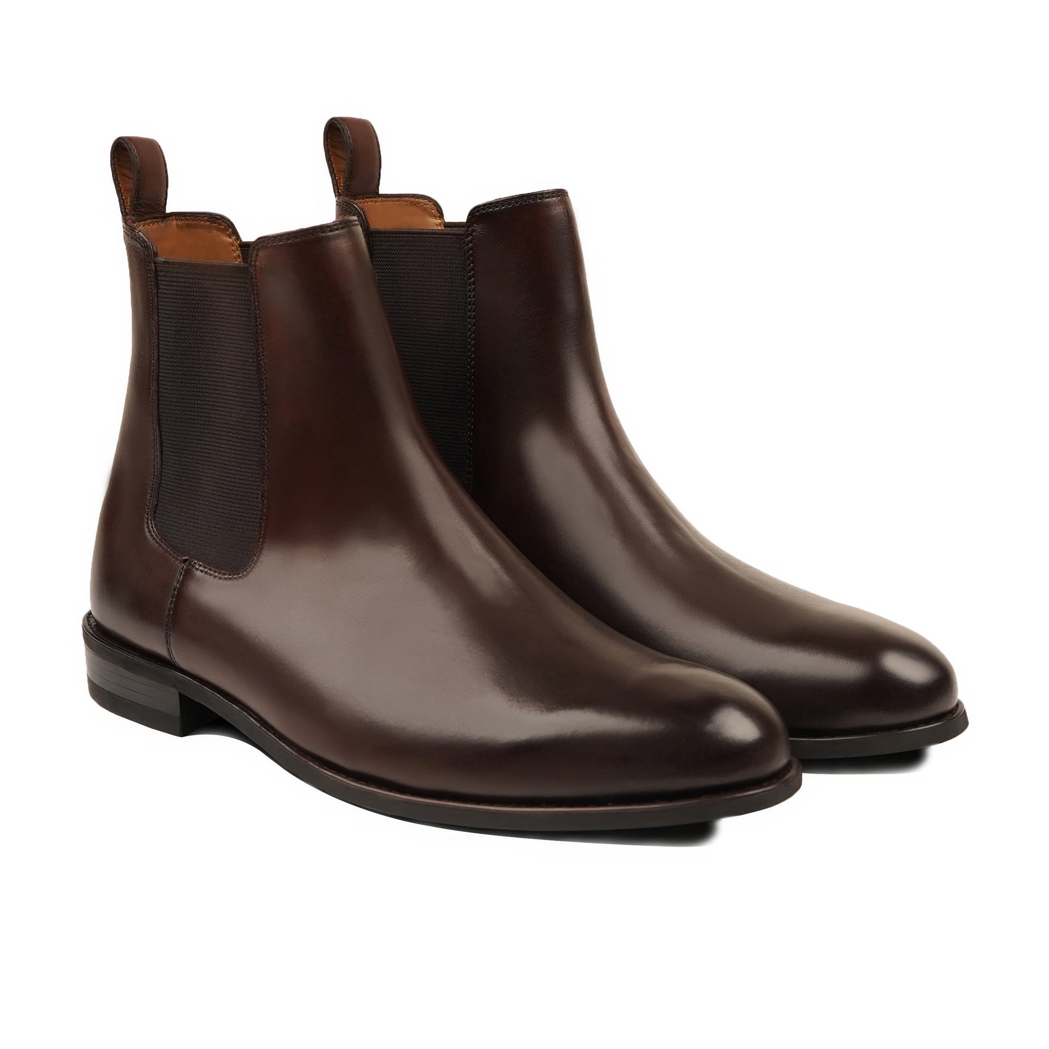 Chester - Men's Dark Brown Calf Leather Chelsea Boot