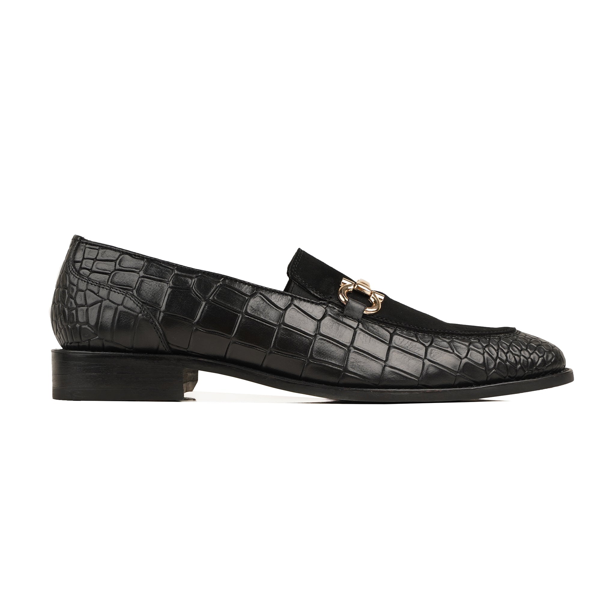 Civita - Men's Black Calf Leather And Kid Suede Loafer