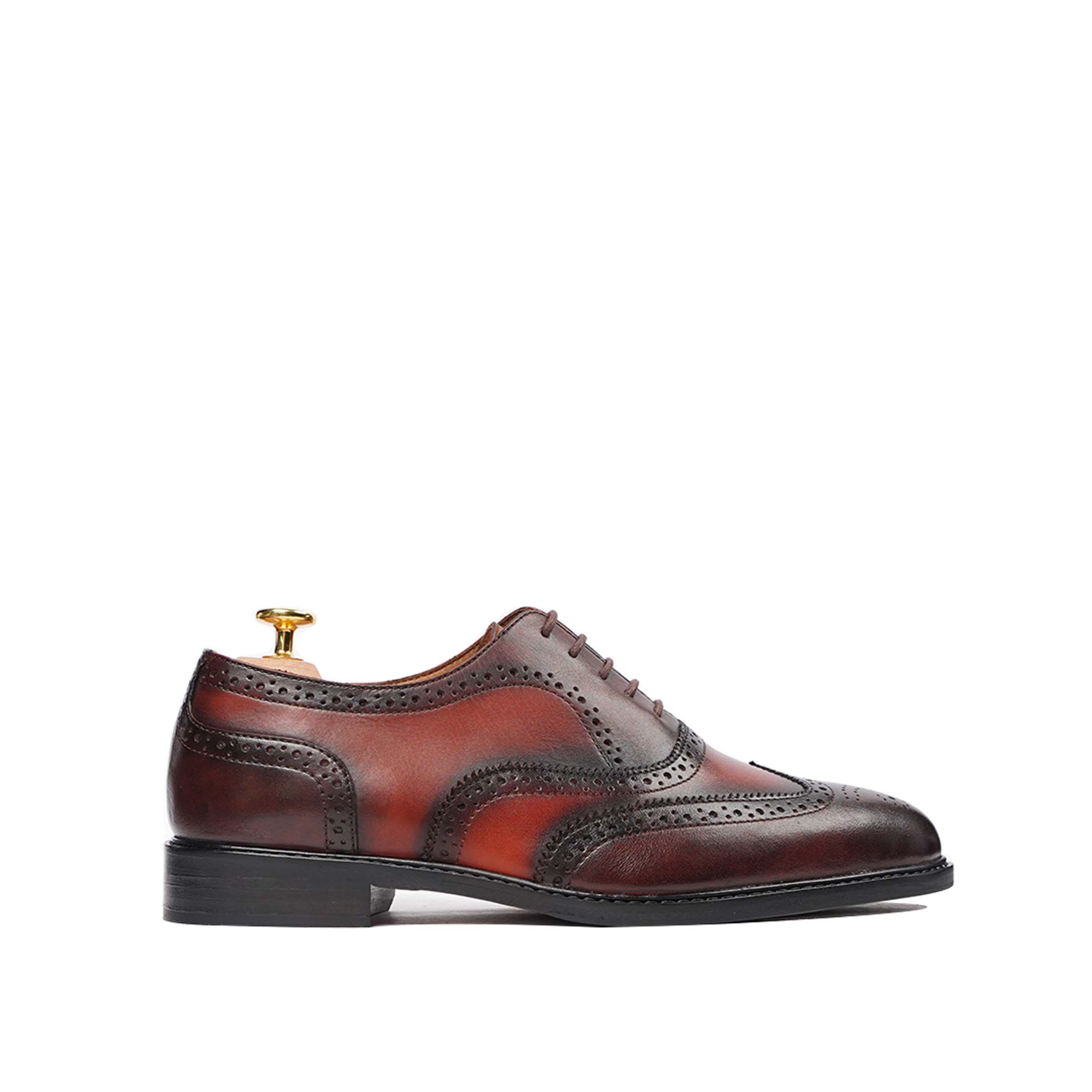 Coburg - Men's Burnished Oxblood Calf Leather Oxford Shoe