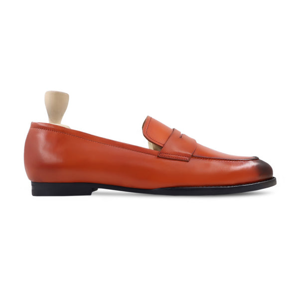 Colin - Men's Orange Tan Calf Leather Loafer