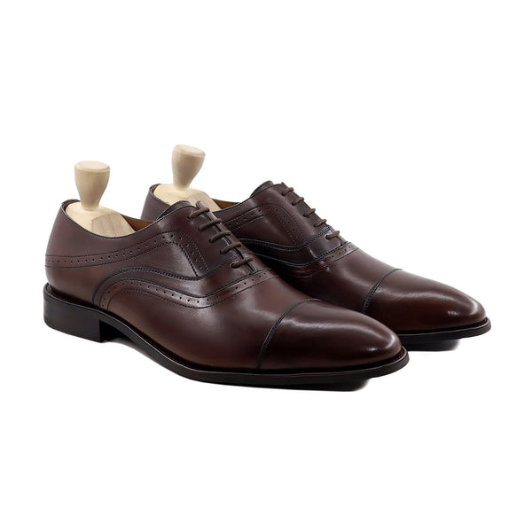 Heberto - Men's Brown Calf Leather Oxford Shoe