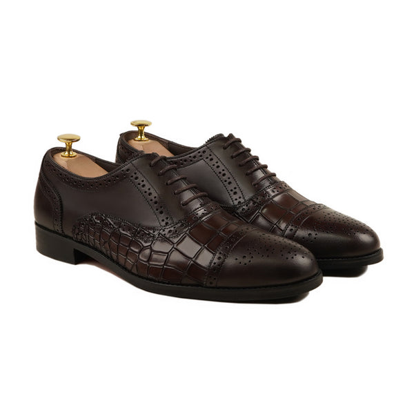 Diest - Men's Dark Brown Calf Leather Oxford Shoe