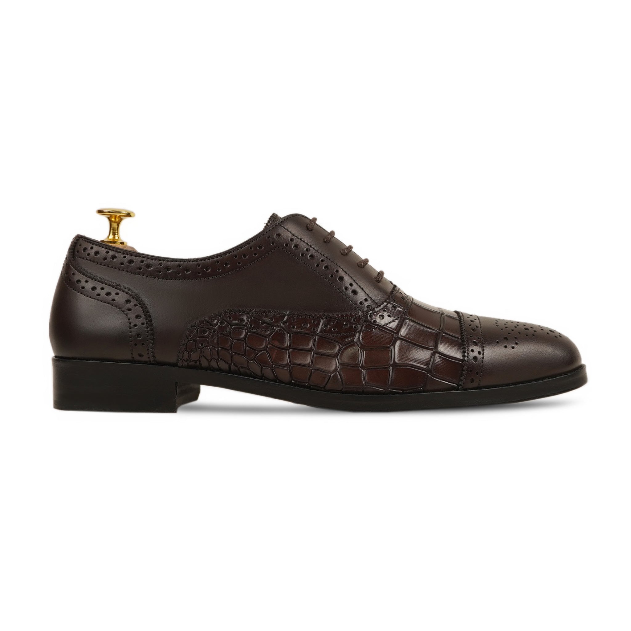 Diest - Men's Dark Brown Calf Leather Oxford Shoe