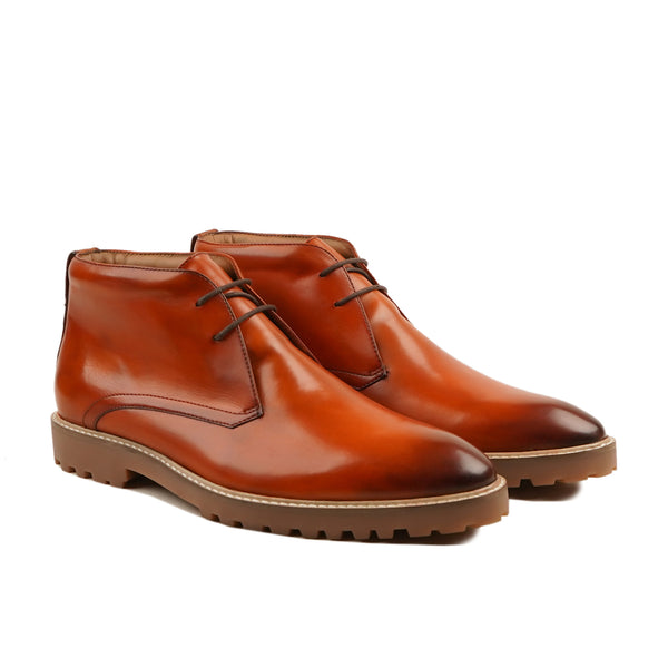 Graevena - Men's Tan Calf Leather Chukka Boot