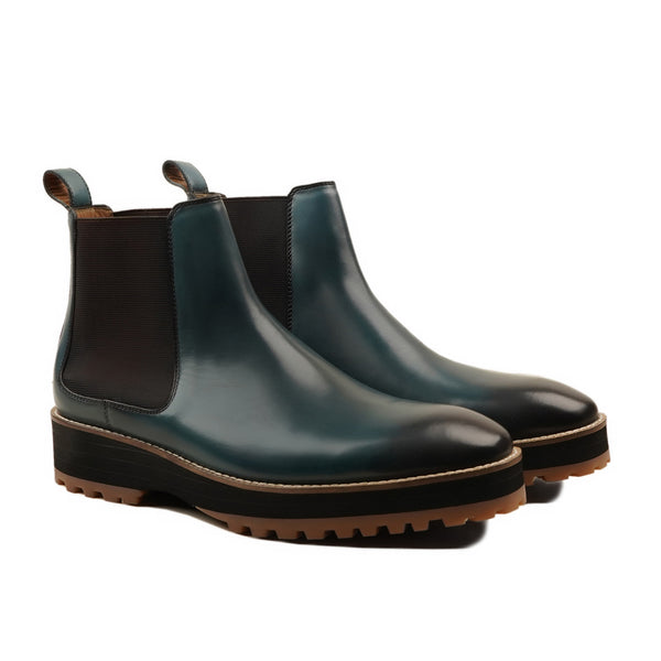Arlen - Men's Turquoise Patina Calf Leather Chelsea Boot