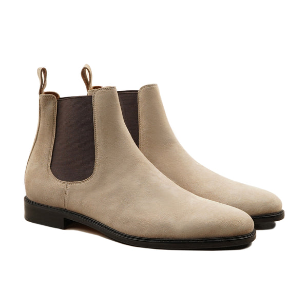 Moscon - Men's Natural Kid Suede Chelsea Boot