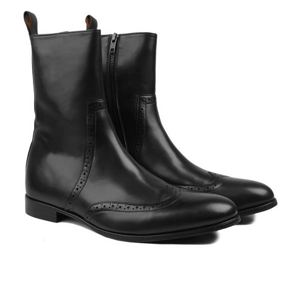 Ocnita - Men's Black Calf Leather Chelsea Boot