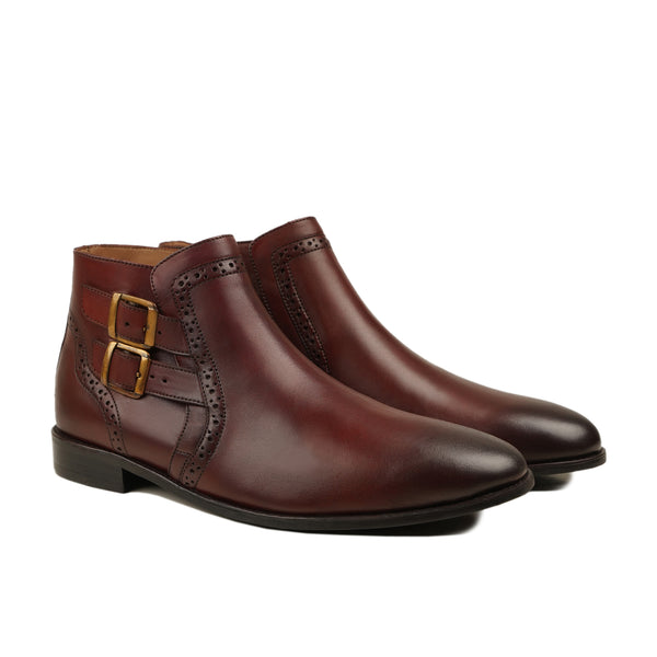 Zottegem - Men's Burnished Reddish Brown Calf Leather Jodhpur Boot