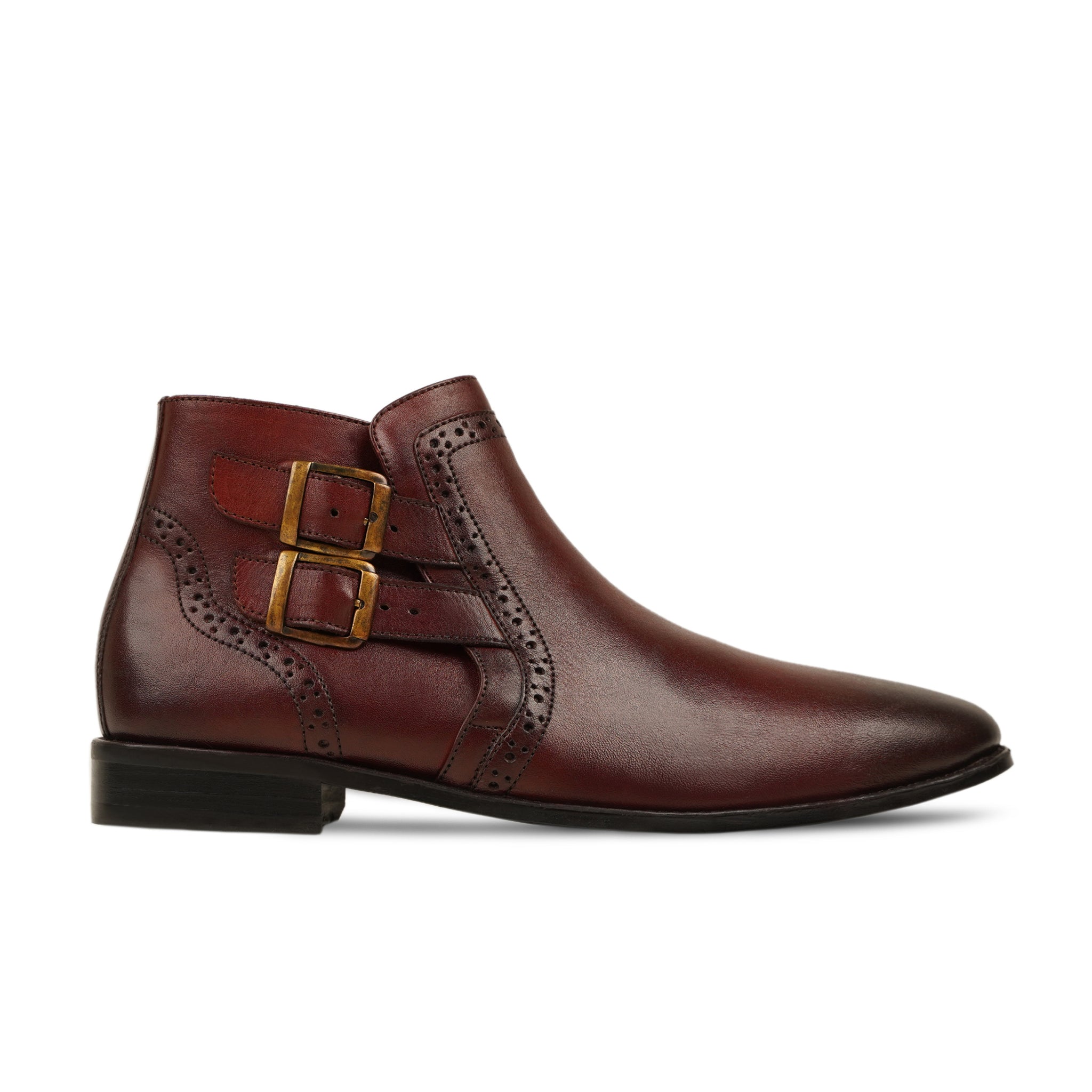 Zottegem - Men's Burnished Reddish Brown Calf Leather Jodhpur Boot