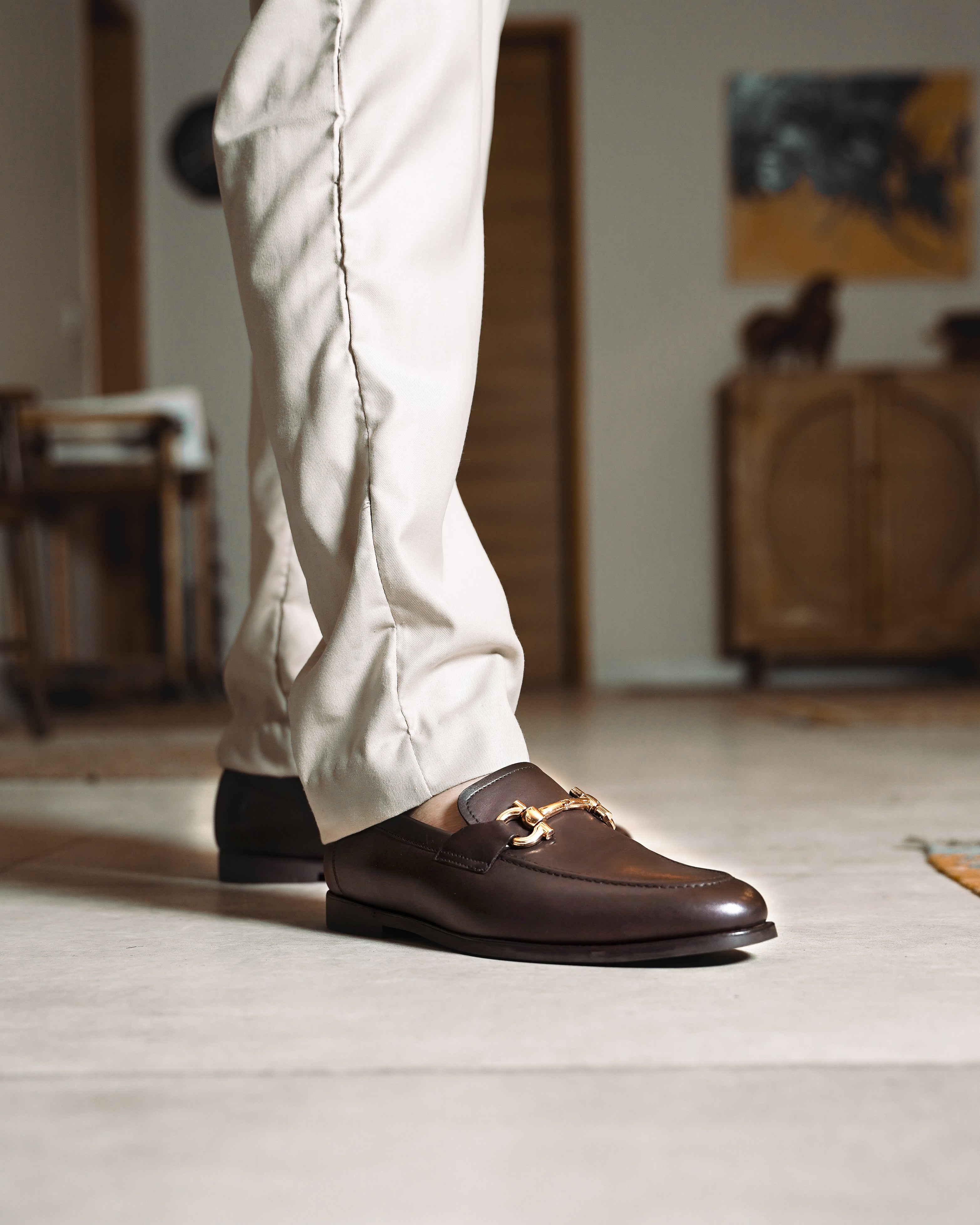 Essen - Men's Dark Brown Calf Leather Loafer