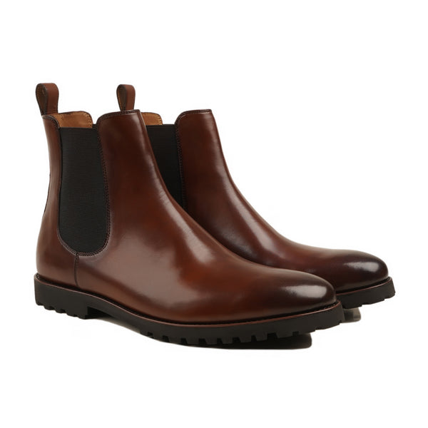 Rezio - Men's Reddish Brown Calf Leather Chelsea Boot